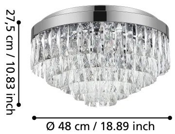 Eglo 39489 - Stropné svietidlo VALPARAISO 8xE14/40W/230V