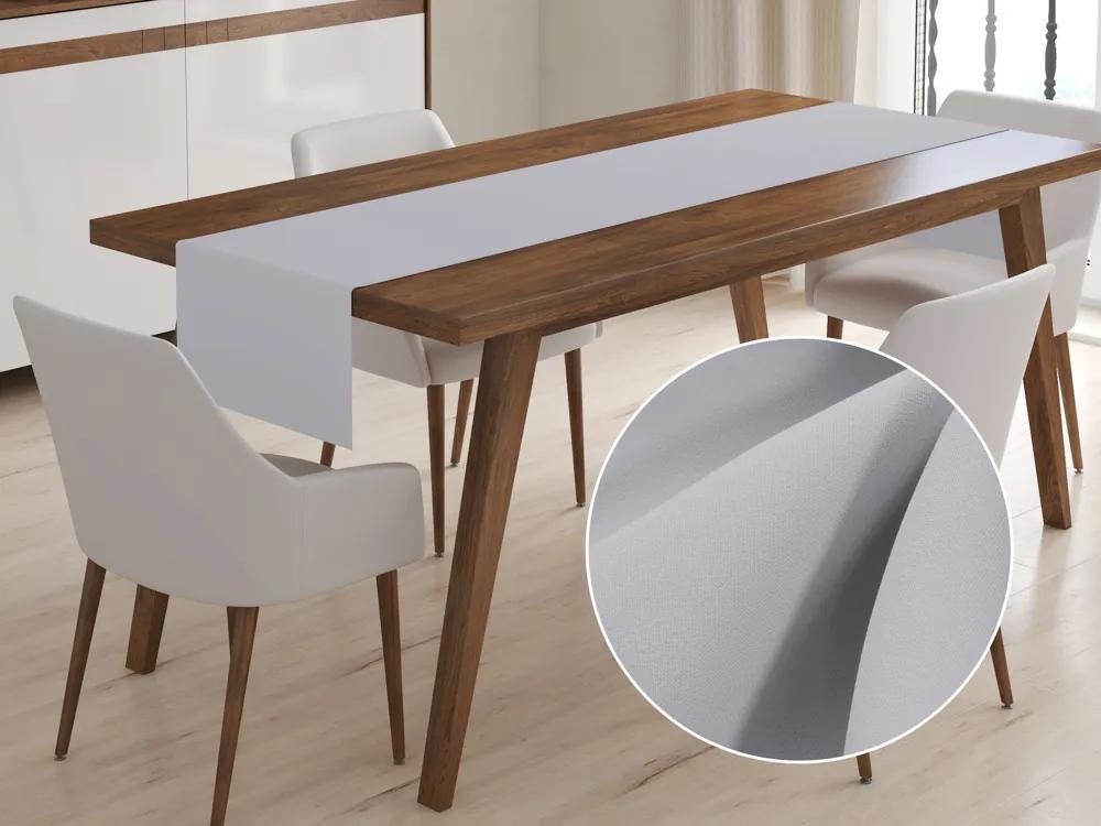 Biante Dekoračný behúň na stôl Rongo RG-016 Svetlo sivý 20x160 cm