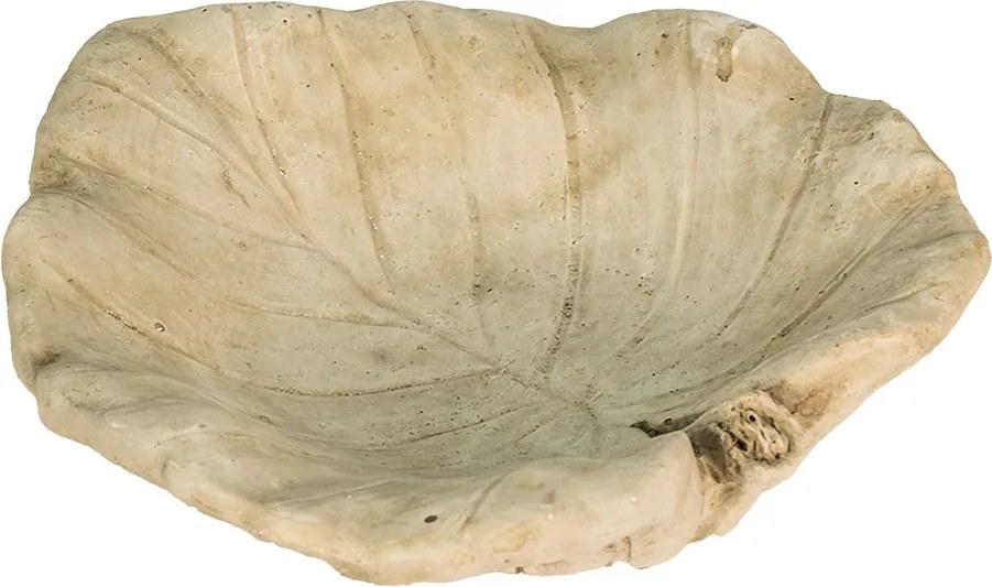 Cementové náustok pre vtáčiky v tvare leknínového listu - 22*22*6 cm