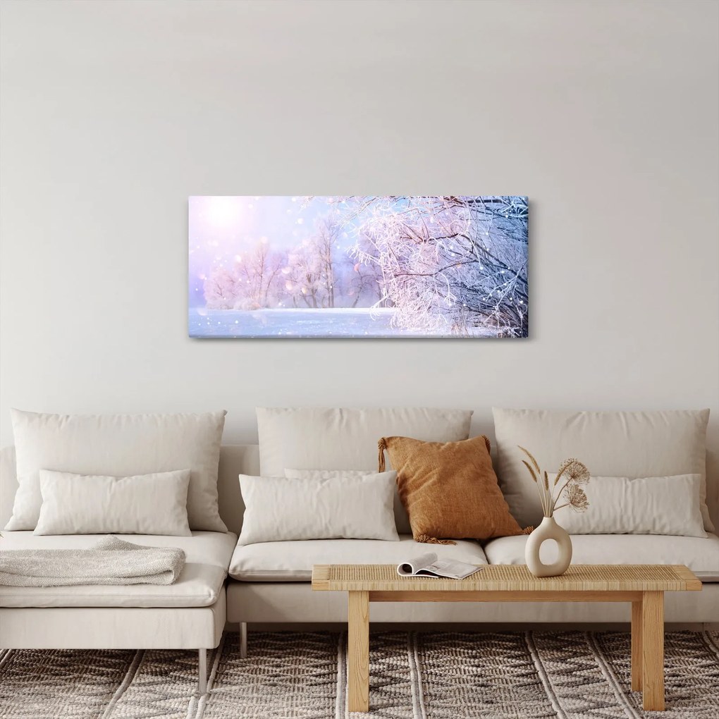 Obraz - Mrazivá zima (120x50 cm)