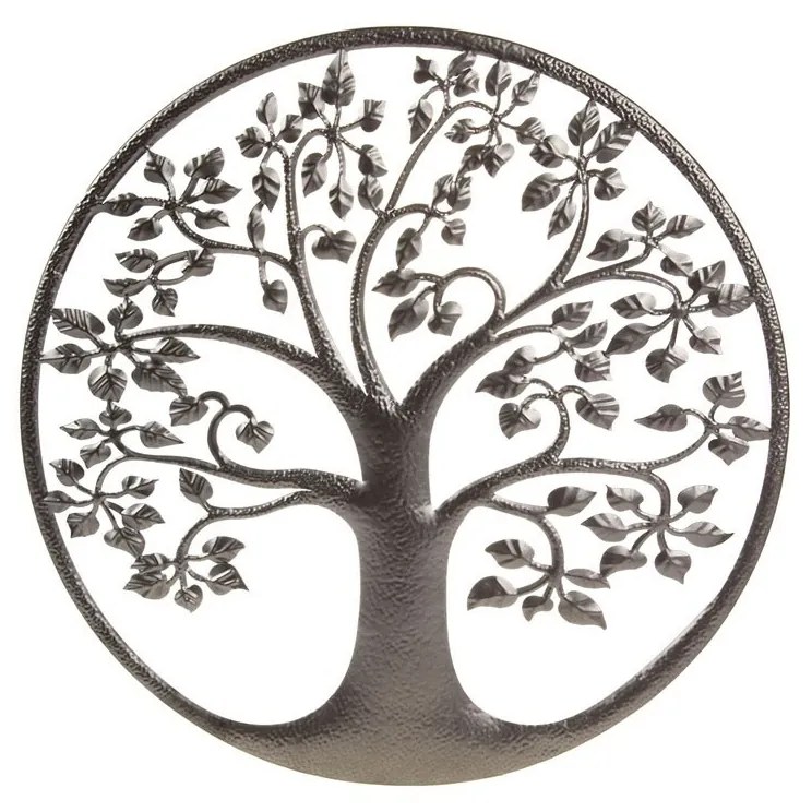 Nástěnná dekorácia Strom života, pr. 50 cm, kovová