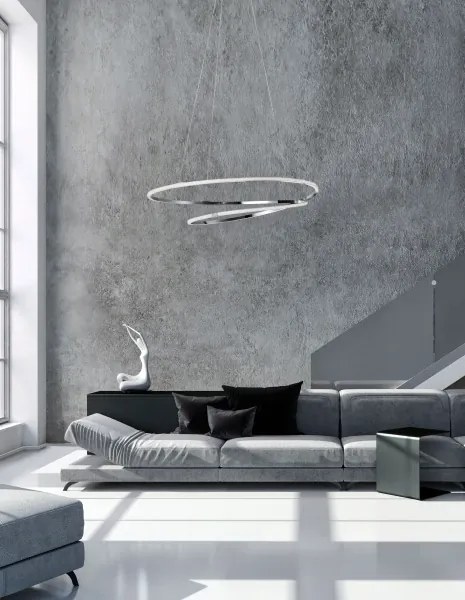 LED luster Viareggio 56 Chrome