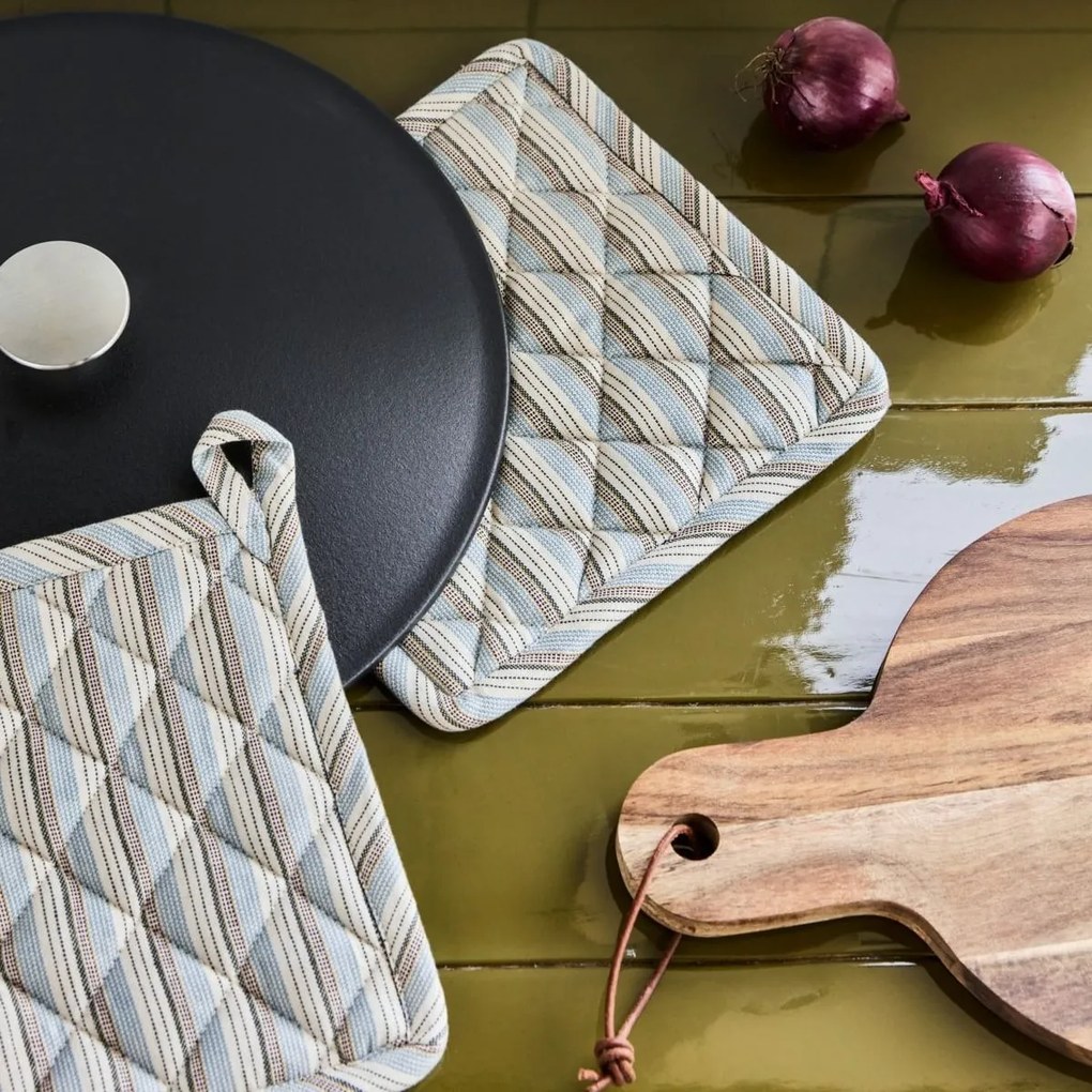 House Doctor Chňapka Chef Blue/Sand – set 2 ks