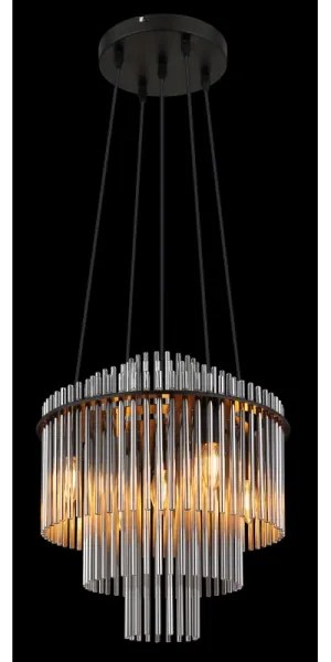 Globo 15698H2 - Luster na lanku GORLEY 5xE14/40W/230V čierna
