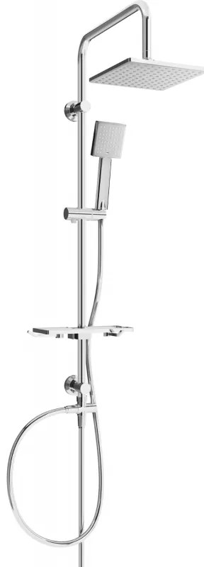 Mexen sprchový set T45 s hornou hlavicou štvorcovou, chrómová, 798454593-00
