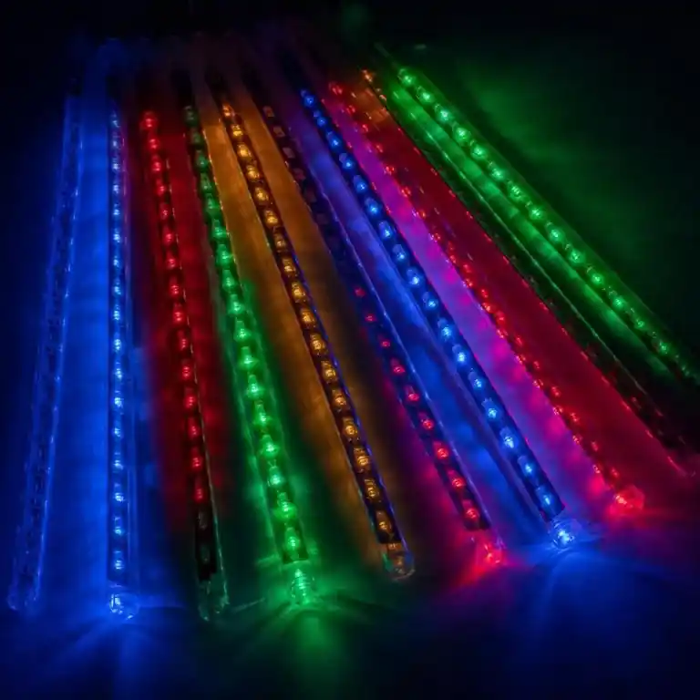 Vianočné LED osvetlenie padajúci sneh, 180 LED, farebné | BIANO