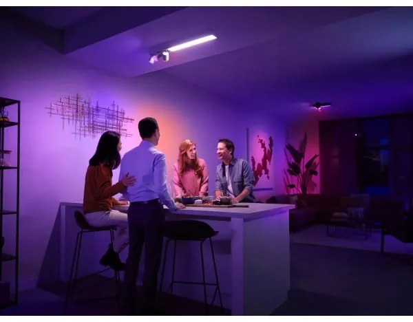 Philips-LED RGBW Stmievateľné bodové svietidlo Hue CENTRIS 3xGU10/4,2W + LED/11W