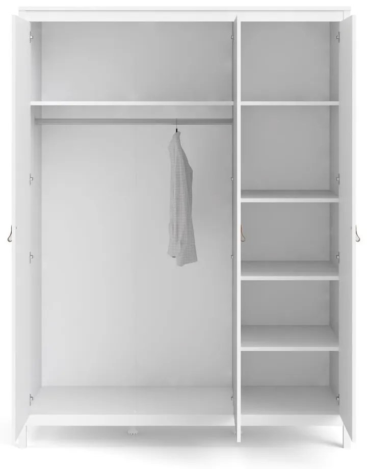 Biela šatníková skriňa 150x199 cm Madrid – Tvilum