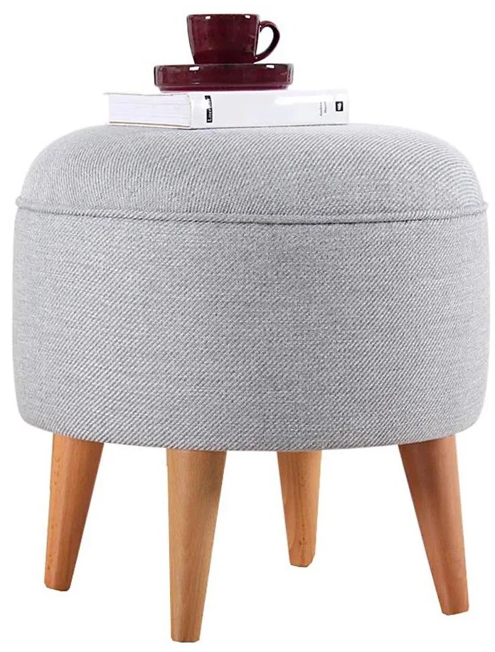 Taburet PIXI, priemer 40 cm, sivý