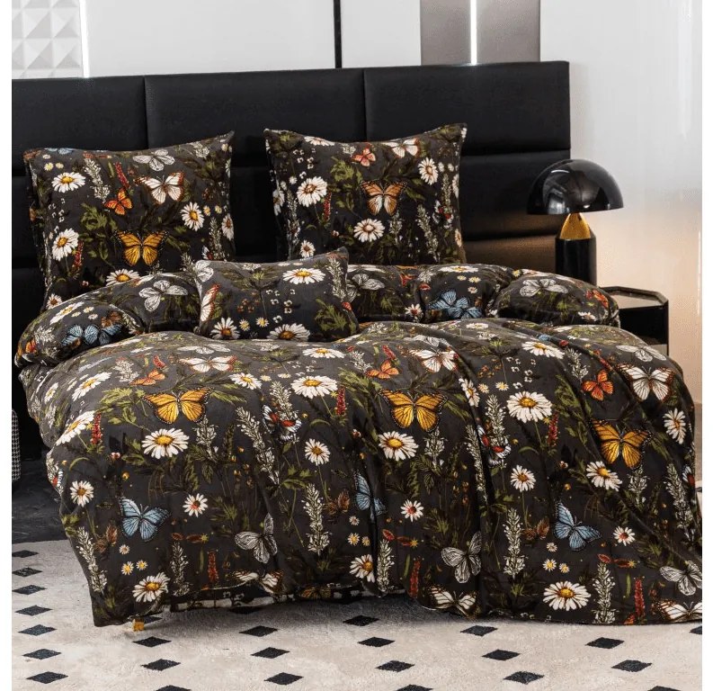 Mikroplyšové obliečky MEADOW BUTTERFLY farebné Rozmer obliečky: 70 x 90 cm | 140 x 200 cm