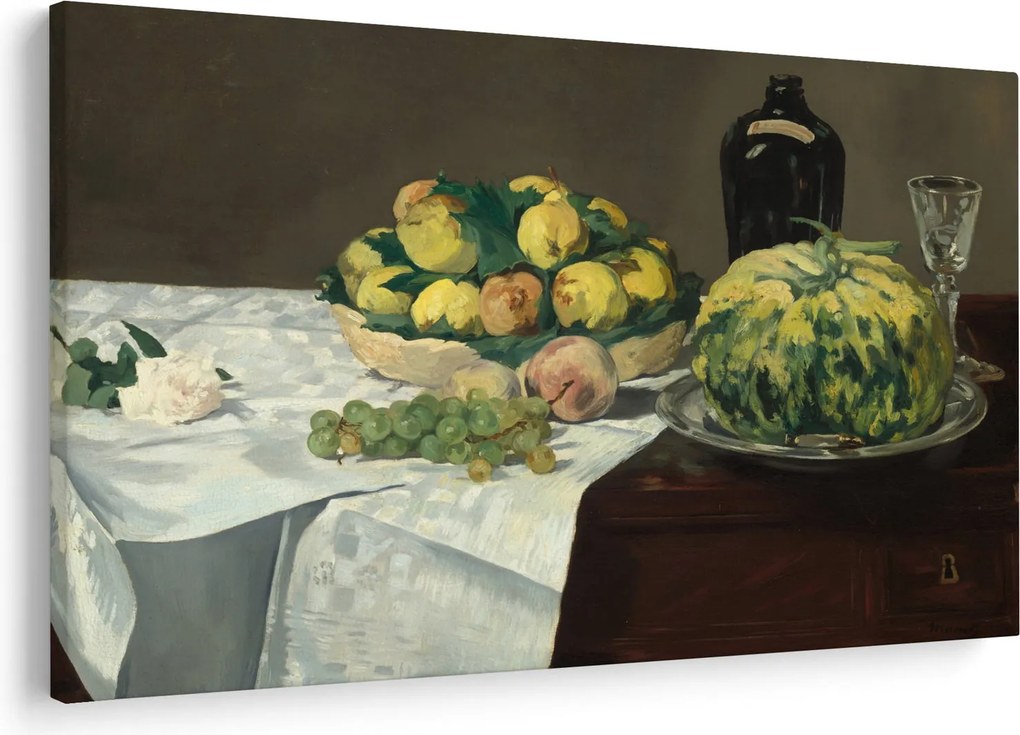 Obraz - Edouard Manet, Still Life with Melon and Peaches, reprodukcia (90x60 cm)
