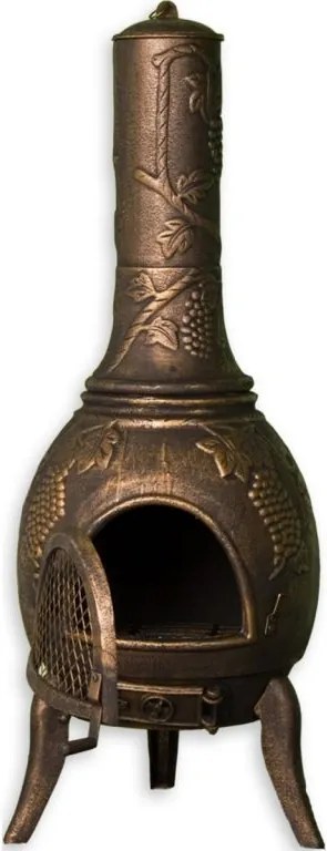 TERA Vonkajší záhradný kozub zliatina 120 cm - bronz