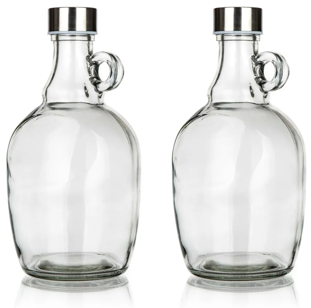 Banquet Súprava sklenených demižónov s viečkom Declan 2 ks, 1,1 l