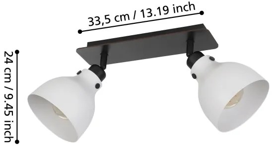 Eglo 43828 - Bodové svietidlo MATLOCK 2xE27/40W/230V