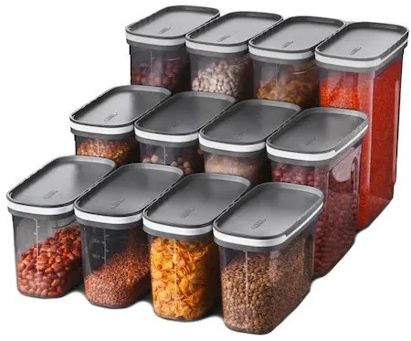 Orion Dóza na potraviny s dávkovacím viečkom, FOLY 1,2 l antracit