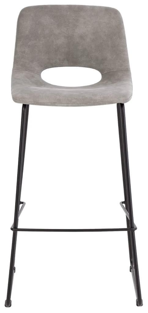 Barová stolička wanor 75 cm svetlosivá MUZZA