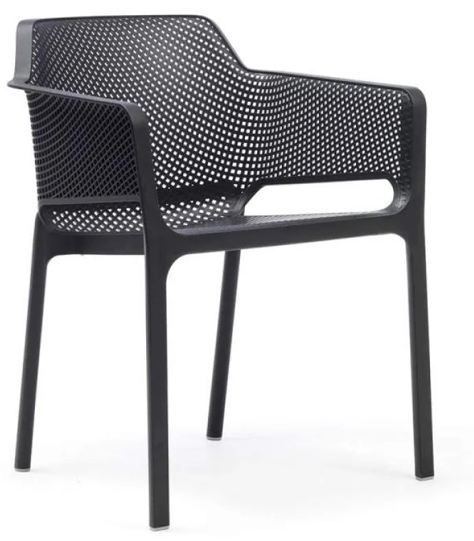 NET záhradná stolička s podrúčkami antracite