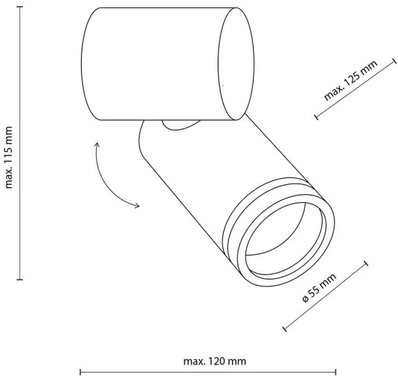 Nástenné bodové svietidlo JET SET 1xGU10/10W/230V biela