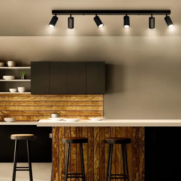 Brilagi - LED Stmievateľné bodové svietidlo SELE 6xGU10/6,5W/230V čierna