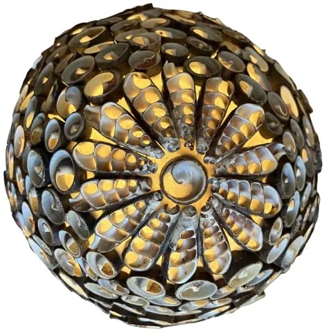 Stolná lampa seashell BLACK SUN Tiffany styl Branches Ø20*37