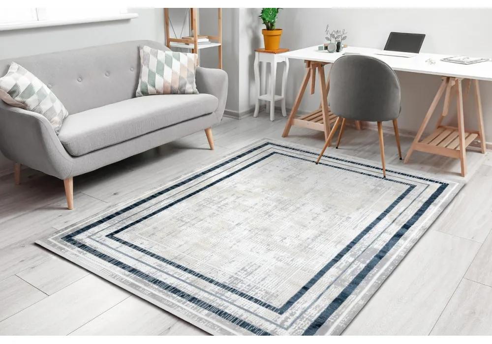 Kusový koberec Monesa modrokrémový 120x170cm