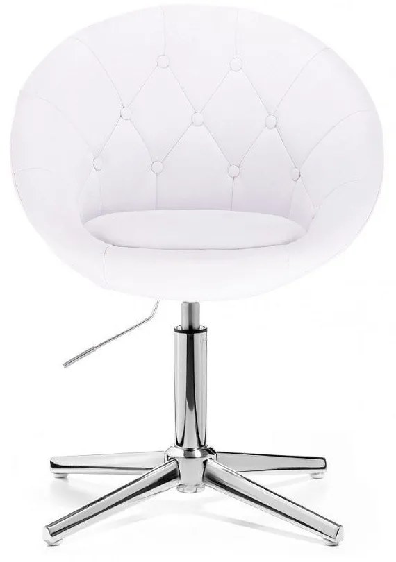 LuxuryForm DESIGN Kreslo VERA na striebornom kríži - biele