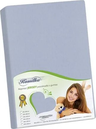 Bellatex Jersey prestieradlo na vysoký matrac Kamilka sivá, 180 x 200 cm