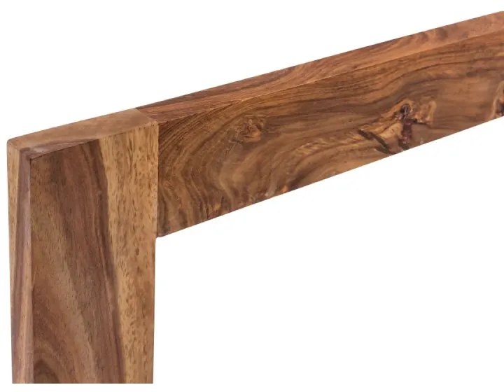furniture-nabytek.cz - Masívne kúpeľňové zrkadlo Lagos z palisandrového dreva, lakované, hnedé – 130×60 cm