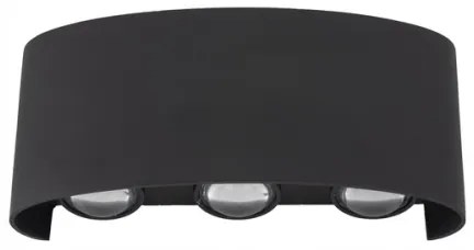 LED Vonkajšie nástenné svietidlo ARROW 6xLED/1W/230V IP54 čierna