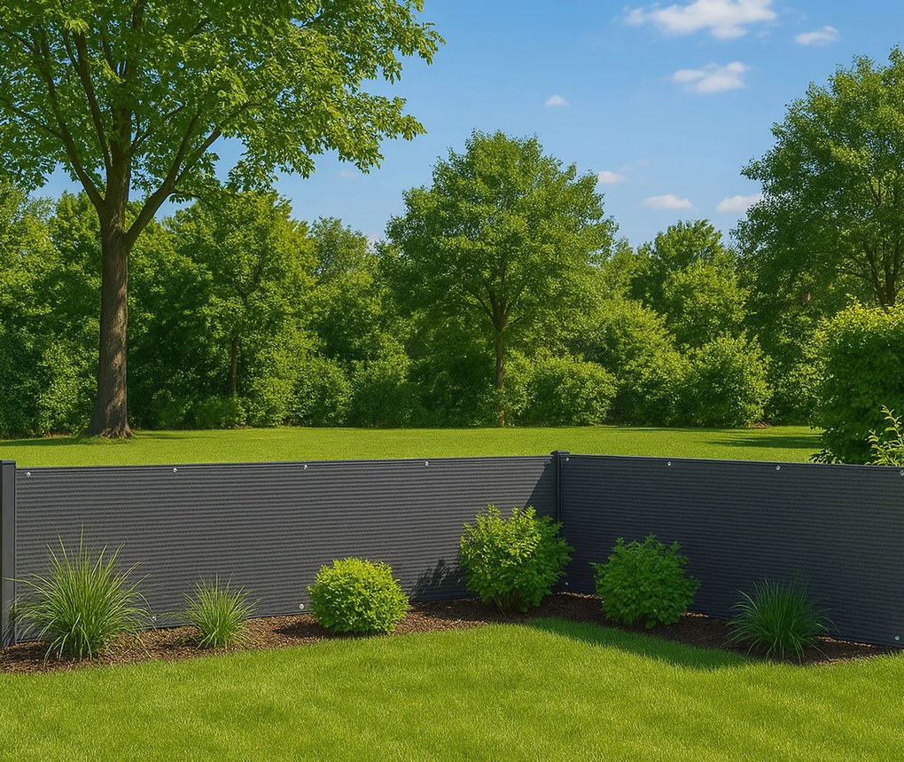 MultiGarden Tieniaca sieť na balkón s príslušenstvom 100x700 cm - sivá MultiGarden