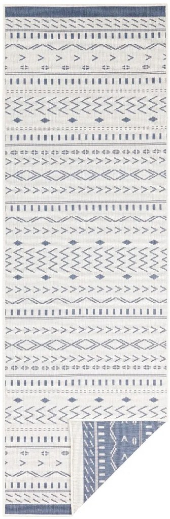 NORTHRUGS - Hanse Home koberce Kusový koberec Twin Supreme 103439 Kuba blue creme – na von aj na doma - 80x350 cm