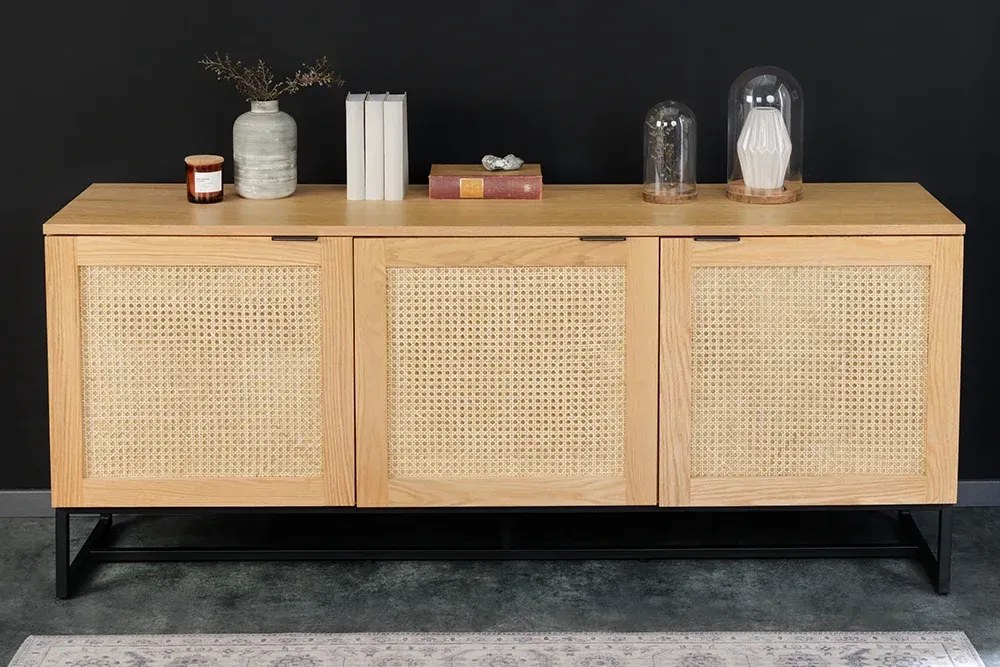 Invicta Interior - Dizajnový príborník VIENNA LOUNGE 160 cm, dub, prírodný