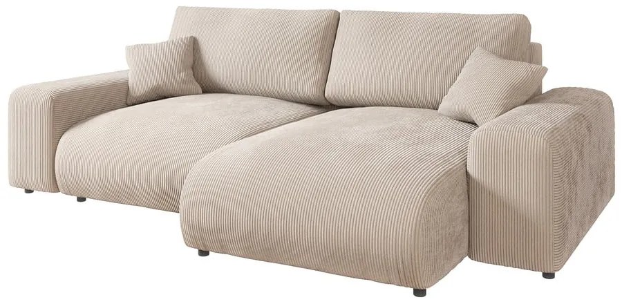 Béžová menčestrová rohová pohovka (variabilná) Justin – Ropez