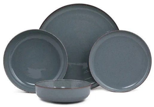 24-dielna jedálenská súprava, modrá, porcelán