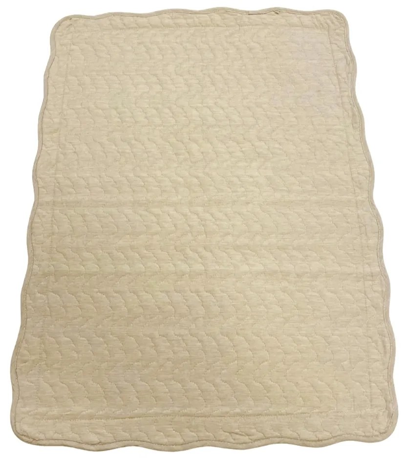 Prehoz bavlnený Deluxe Jednofarebný Béžový TiaHome - 220x240cm + 2ks 50x70cm