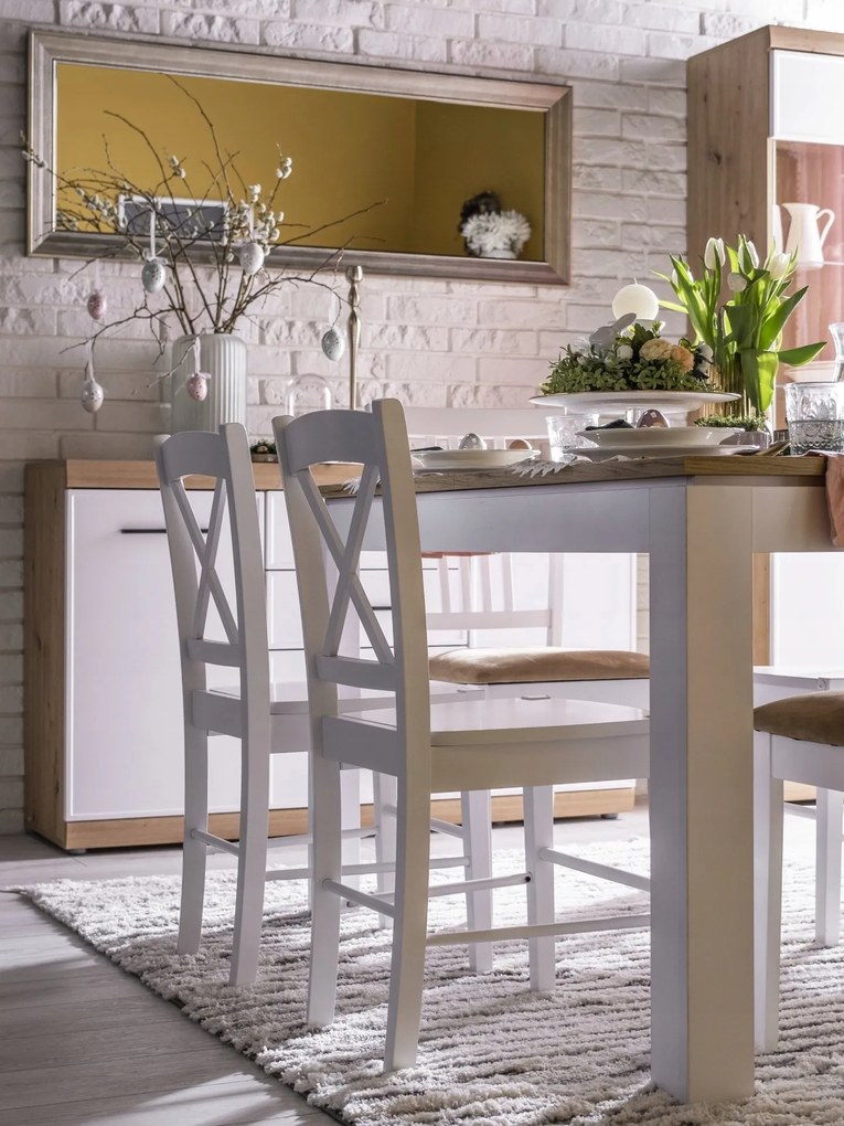 Dřevěná jídelní židle CD-56 bílá