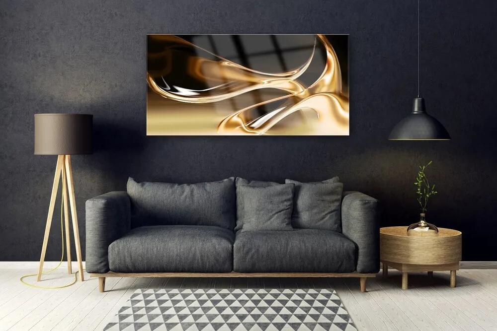 Obraz plexi Zlato abstrakcia art umenie 120x60 cm