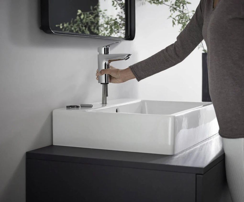 Hansgrohe Logis, páková umývadlová batéria 100, s odtokovou súpravou, chrómová, HAN-71100000