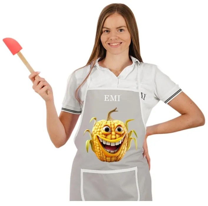 Kuchynská zástera Corny EMI, čierna