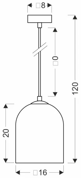 Závesný luster KLEA na lanku 1xG9/15W/230V dymovo čierny