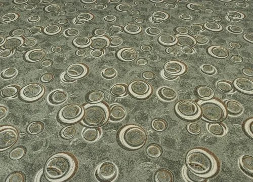 Koberce Breno Metrážny koberec DROPS 92, šíře role 400 cm, zelená, viacfarebná