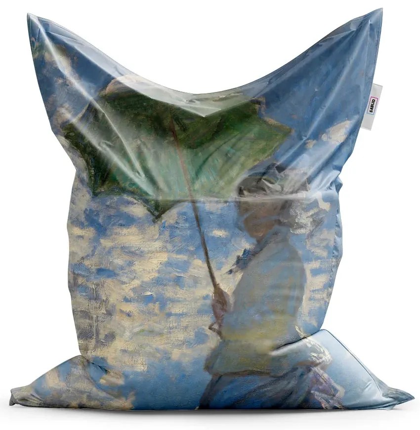 Sablio Sedací vak Dáma so slnečníkom - Claude Monet - 150x100 cm