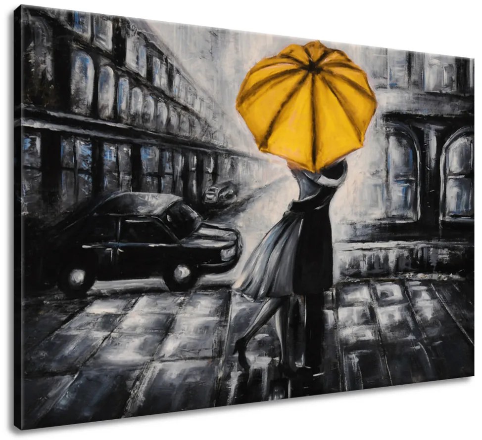 Gario Obraz na plátne Žltý bozk v daždi Rozmery: 90 x 60 cm
