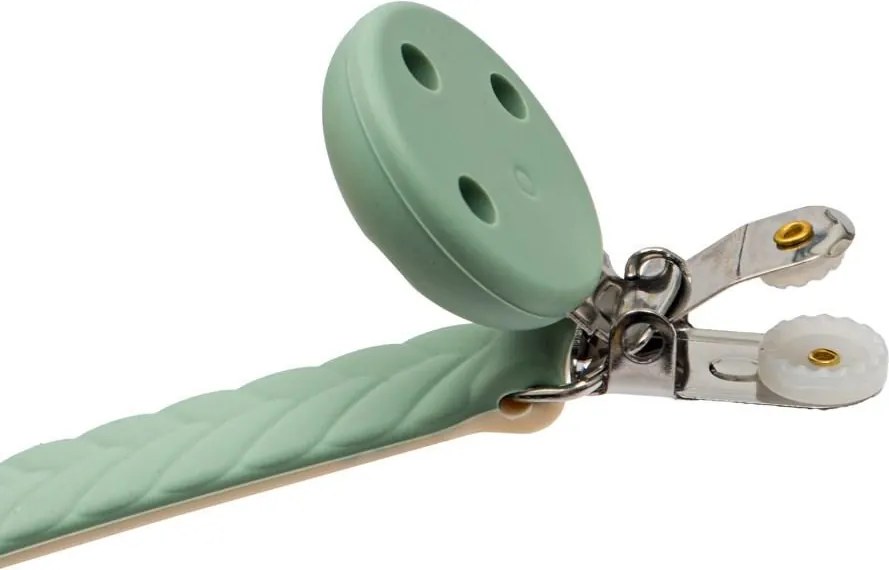 Silikónový klip na cumlík New Baby modrý