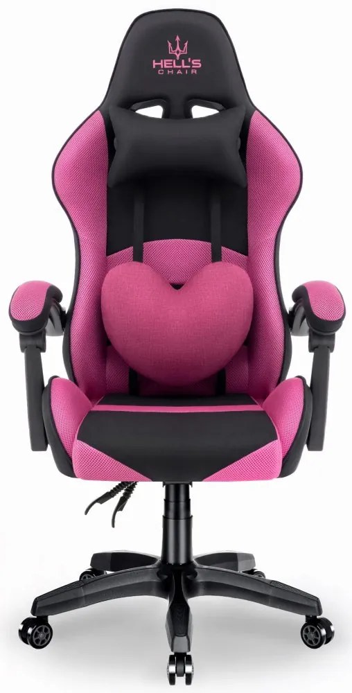 Herné kreslo Rainbow Pink-Black Mesh