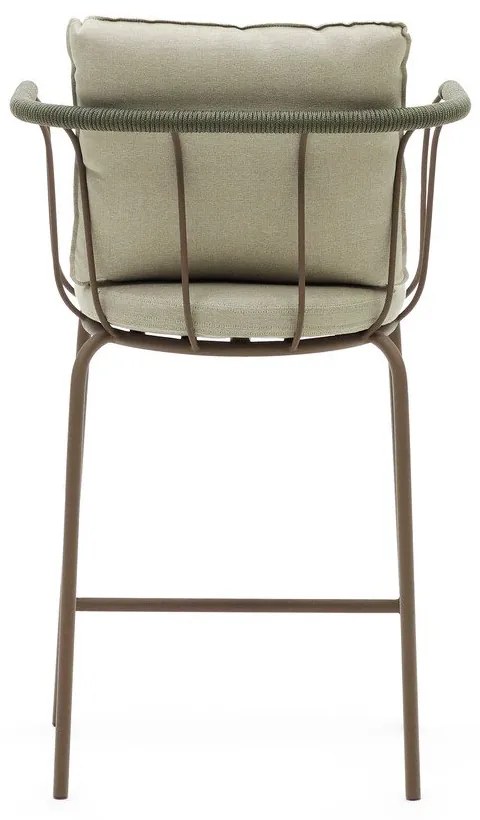 Svetlozelená záhradná barová stolička Salguer - Kave Home