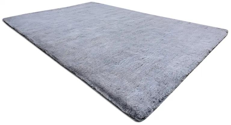 Moderný prateľný koberec LAPIN Shaggy,  čierny/ slonová kosť
