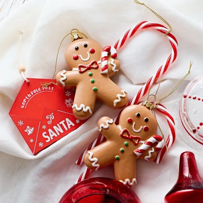 Vianočná ozdoba EVI RED perníček 710384