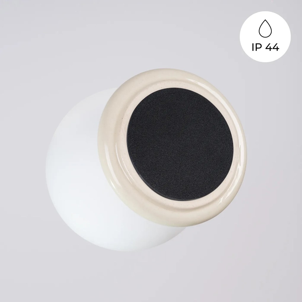 Stropné svietidlo Zori, 1x biele sklenené tienidlo, be