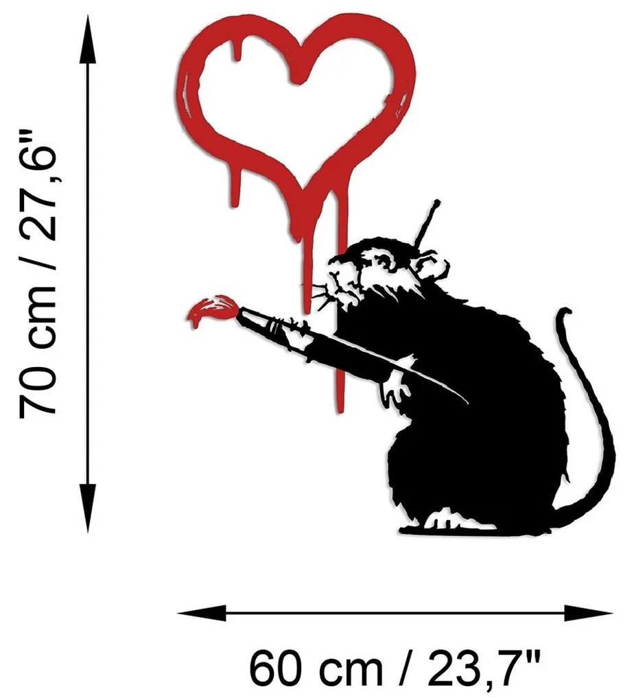 Nástěnná dekorace Banksy Metal 08 černá